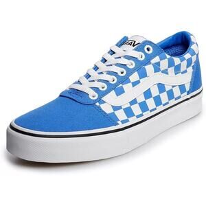 Vans Blue/White Checkered Lace-Up Canvas Sneaker Men 10 – Classic